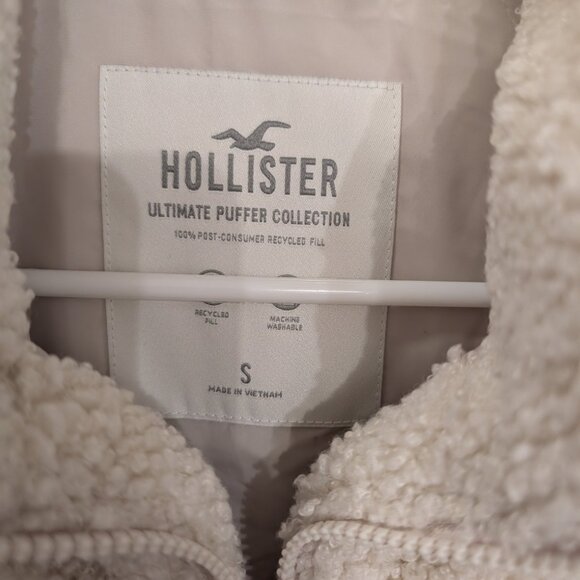 Cream Mini Sherpa Puffer Vest - Picture 2 of 3